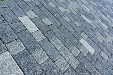 Patio Floor Or Pavement Made From Concrete Brick Bloks Backgroun - obrazy, fototapety, plakaty