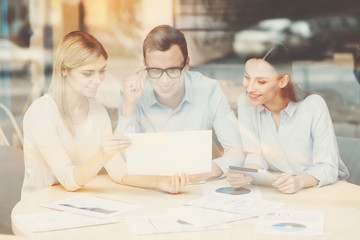 Modern young business people