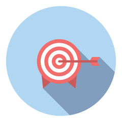 Target With Arrow Flat Icon