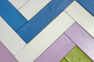 Vintage Colorful  Wood Surface With Zig Zag Pattern Background T