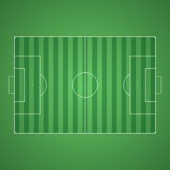 Realistic football / soccer field. Vector illustration, eps 10.