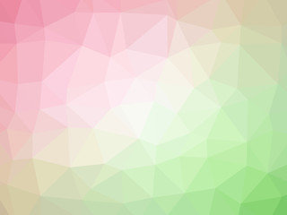 Fototapeta premium Abstract green pink gradient polygon shaped background