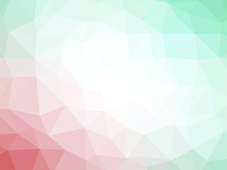 Abstract pink green gradient polygon shaped background