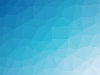 Abstract turquoise blue gradient low polygon shaped background