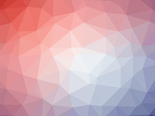 Abstract red blue purple gradient low polygon shaped background