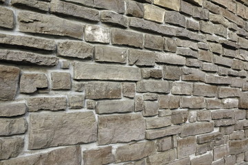 Modern Vintage Stone Wall From Stepped Granite Blocks Background