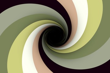 black hole in the pale green color 3D illustration