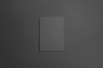 Black A6 Bi-Fold / Half-Fold Brochure Mock-Up - Backside