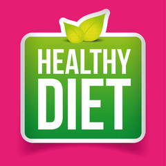 Healthy Diet sign button