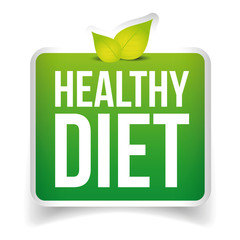 Healthy Diet sign button