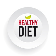 Healthy Diet sign on plate