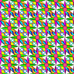 Abstract geometric colorful seamless pattern
