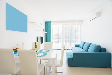 Interior of a living room in a villa