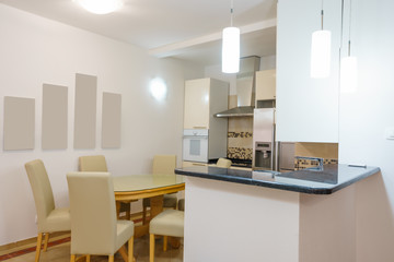 Interior of a kitchen in a villa