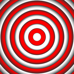 Abstract red and white round vortex background, Target to aim at center