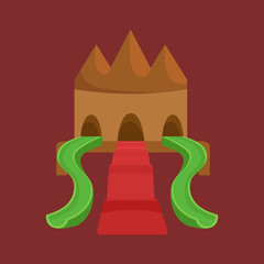 Plastic slides for water park on a white background.