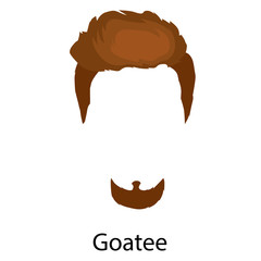 Men cartoon hairstyles with beards and mustache.Vector illustration with isolated hipsters hairstyles on a white background.