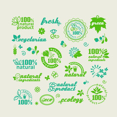 Elements for design - natural products and food.