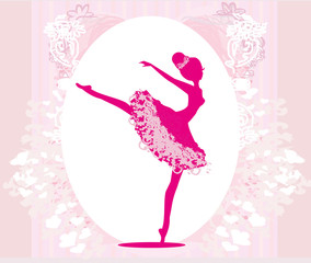 Obraz premium Beautiful ballerina - vintage frame