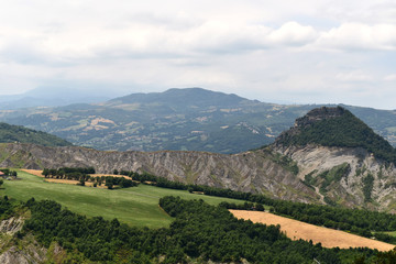 A spur of a rocky mountain, Valmarecchia, Italy