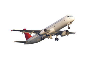 isolated passenger airplane