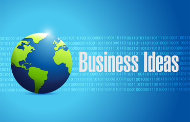 business ideas binary globe sign concept