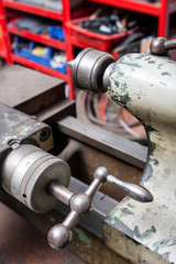 drilling machine in a workshop