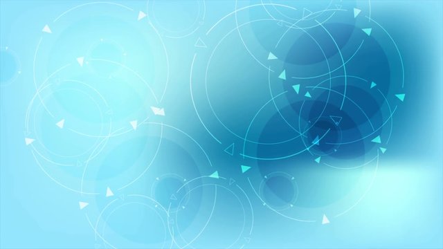 Abstract blue tech circles motion design. Video animation Ultra HD 4K 3840x2160
