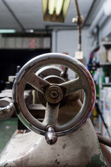 wheel controller of drilling machine in a workshop
