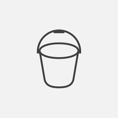 bucket ine icon, outline vector logo illustration, linear pictogram isolated on white © alekseyvanin