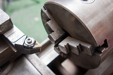 cutter of drilling machine close up