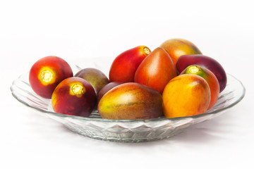Tamarillo fruits on white background