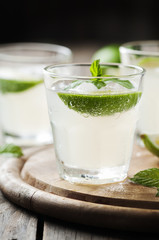 Summer cocktail with lime and mint