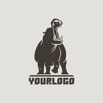 hippo logo isolated