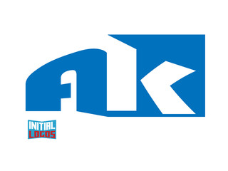 AK Initial Logo for your startup venture