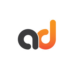 ad logo initial grey and orange