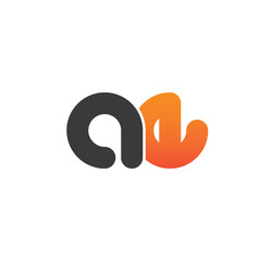 ae logo initial grey and orange