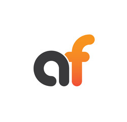 af logo initial grey and orange