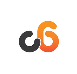 c6 logo initial grey and orange