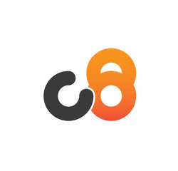 c8 logo initial grey and orange