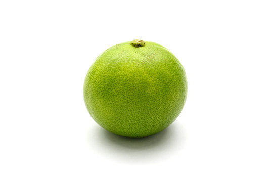 close up fresh lime isolated on white background
