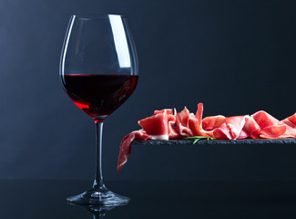 jamon with red wine and  rosemary