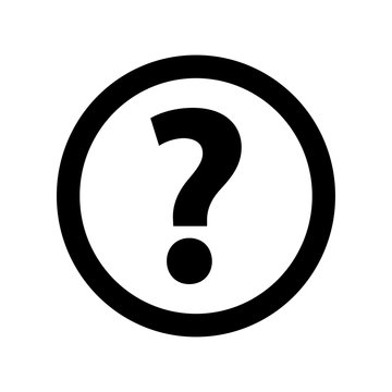 Question Icon Picture on white background, vector illustration