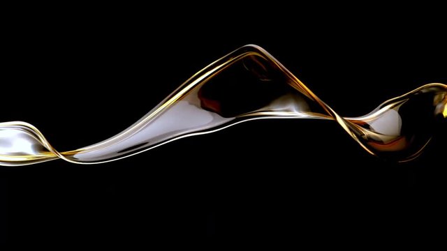 Oil spinning and falling. Shot with high speed camera, phantom flex 4K. Slow Motion.