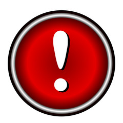 Attention sign icon. Exclamation mark. Hazard warning symbol