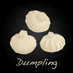 Dumpling vector illustration.