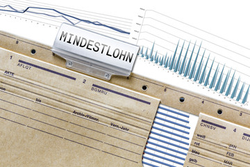 Fototapeta premium Mindestlohn, Entwicklung