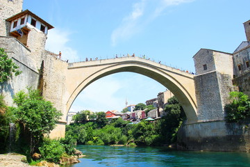 Fototapeta na wymiar Old bridge in Mostar, Bosnia and Herzegovina 
