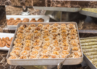 Eastern sweets on a tray