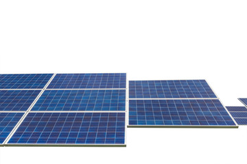 Photovoltaics module solar panels isolated on white background.